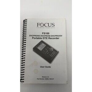 Focus Enhancement FS-100 DVCPRO HD User Guide Only